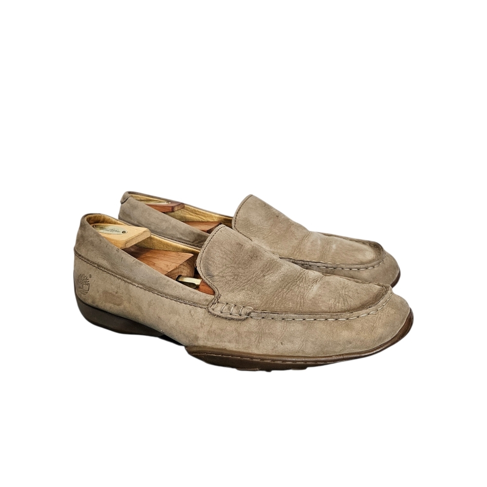 Timberland Driving‎ Loafers Casual Leather Slip On Size 11 M Brown